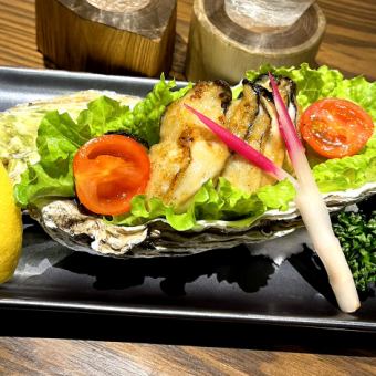 Grilled oysters from Hiroshima with butter