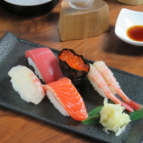 Omakase nigiri sushi five pieces