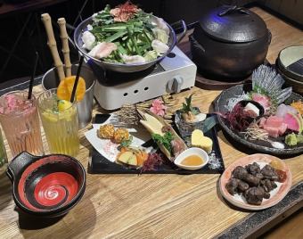 女子会・八寸、刺身、焼鳥、選べるお料理1品＋2時間飲み放題付4000円(税込)※前日までにご予約