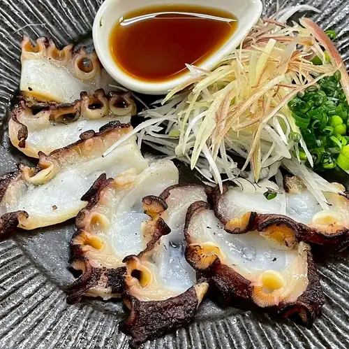 炙りタコの葱カルパッチョ仕立て
