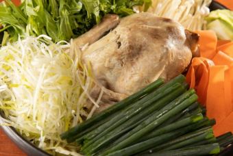 하카타 마루 닭고기 밥 & 하카타 꼬치 구이 4,500엔(부가세 포함) 코스 전 8품<120분 음방 포함>