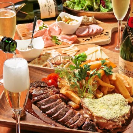 2 hours of all-you-can-drink including Chandon ☆ 9-dish course 9,000 → 8,500 yen