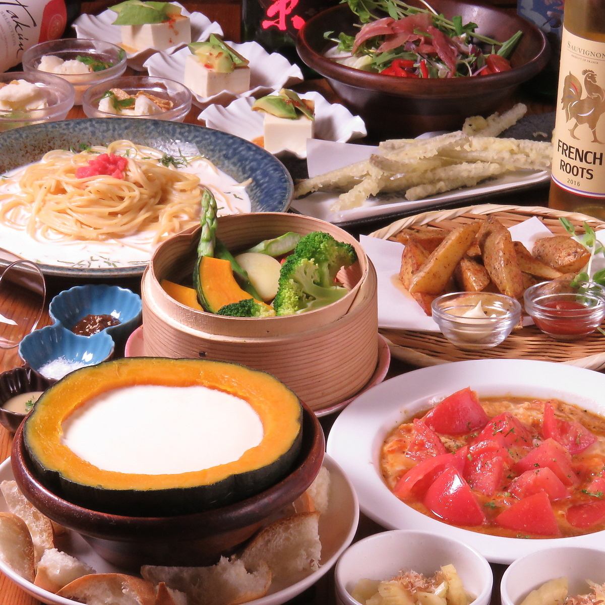 新鮮野菜を使用したお料理を多数ご用意しております！