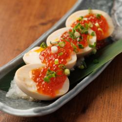 半熟卵のいくら添え