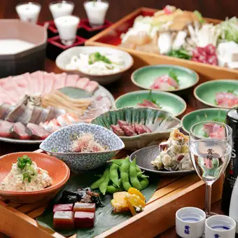 《90分飲み放題付/全5品》 国産豚を堪能『豚しゃぶしゃぶ鍋コース』 6,000円(税込み)