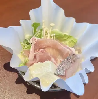 黄桜酒粕鍋(豚ロースと魚1種)