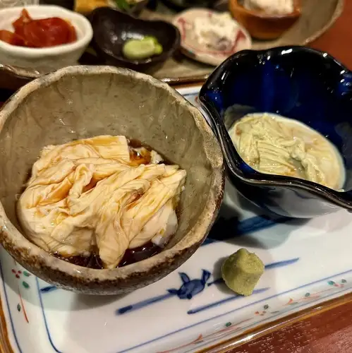 とろ湯葉と枝豆湯葉