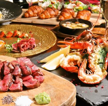 [Luxury course (cooking only)] Grilled angel shrimp x beef fillet x roast pork 6 dishes total 5,000 yen