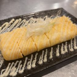 Mochi mentaiko cheese omelet