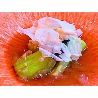 ひすいナスの熱々おひたし