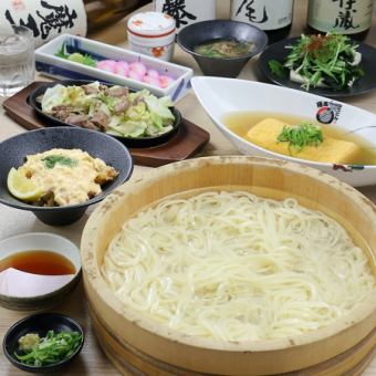 Summer only! Standard course of chilled tarai udon with 120 minutes of all-you-can-drink