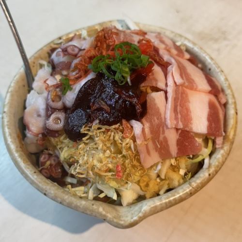 ぽんぽこスペシャルもんじゃ(ブタ×たこ・コチュジャン)