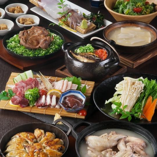 【十日恵比寿コース】6,000円・飲み放題付き馬刺し烏賊造り付き※4名様以上！