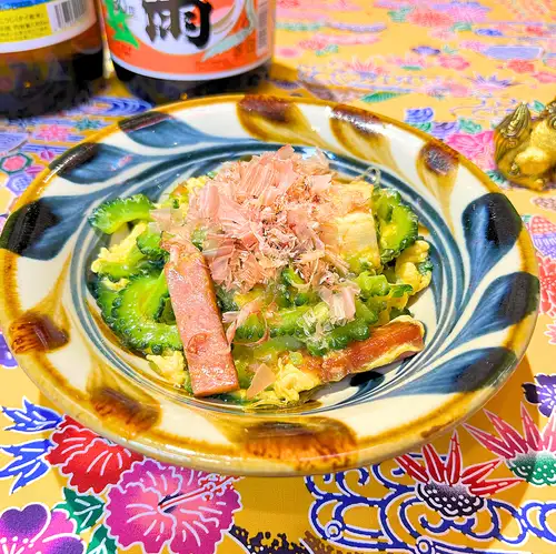 Bitter melon and luncheon meat champuru