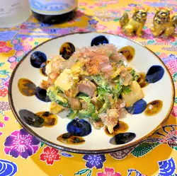 Bitter melon and pork belly stir-fry