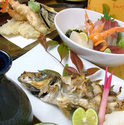 Seafood dishes carefully selected by the chef