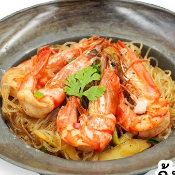 エビと春雨鍋蒸し