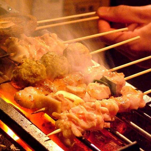 Charcoal-grilled yakitori◎