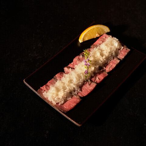 ネギ塩牛タン刺し