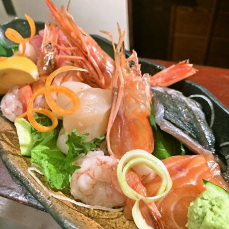 Assorted 3 and 5 types of sashimi