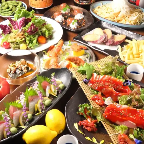 【10・11月】愉楽 “ゆらく” コース 3,800円(税込)☆飲み放題付き