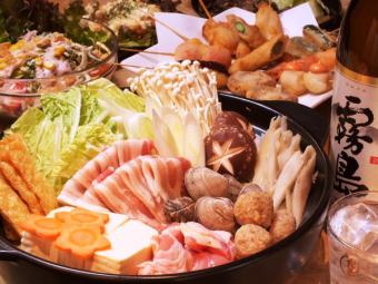 全友暢飲無限小時★豪華生魚片和10種花盆和串燒套餐4000日元