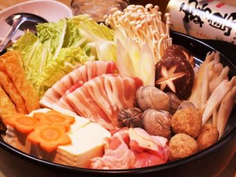 All-you-can-drink hours unlimited ★ 10 kinds of hot pot selection course 3000 yen