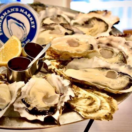 【ショートコース】生牡蠣か焼き牡蠣をチョイス＆料理2品 2380円(税込)