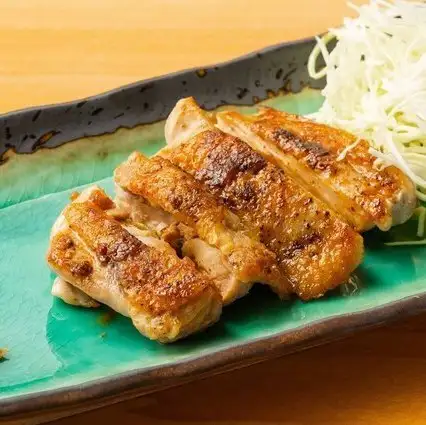 鶏ももの鉄板焼