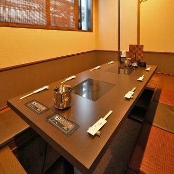 A digging type private room that can accommodate from a small number of people to a maximum of about 50 people.The calm Japanese atmosphere is perfect for family gatherings, such as entertaining and memorial services.You can use it with confidence for families with small children.
