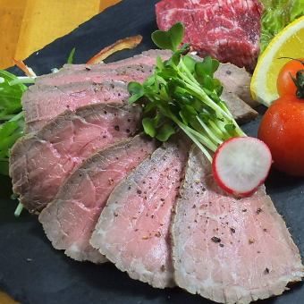 Beef tongue steak, beef tongue roast beef, beef tongue grilled rice with chazuke [NAGARE course] Meal only 3000 yen