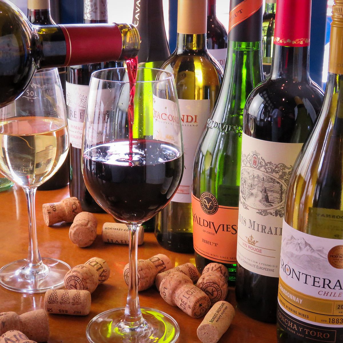 All-you-can-drink wine! Italian market course >> 2 hours all-you-can-drink 5,000 yen