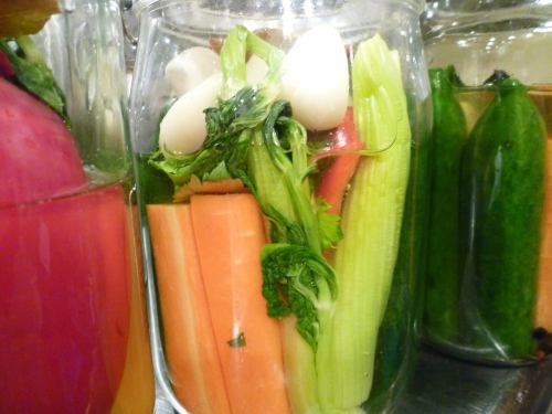 Homemade vegetable pickles