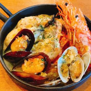 ストウブ鍋で作る魚介のオーブン焼き