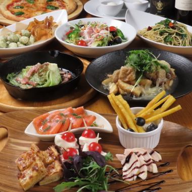 [2 hours of all-you-can-drink included] Perfect for welcoming and farewell parties! "March Italian Market Course" featuring classics like pizza and pasta