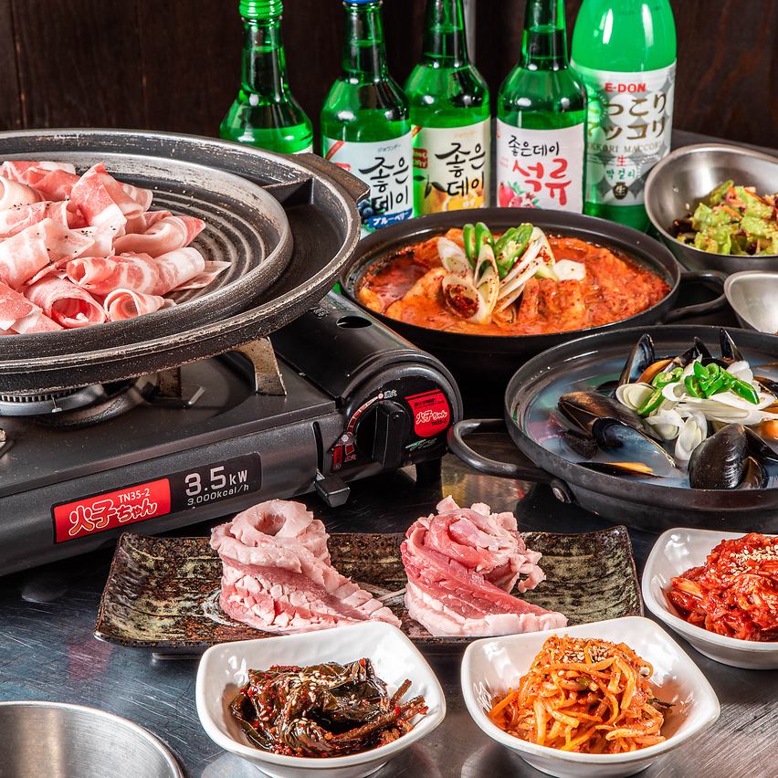 韓国屋台風の憧れのシチュエーションで食べる本格韓国料理は絶品