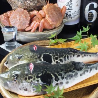 Special land-based tiger pufferfish course 15,400 yen (tax included) 5 dishes / all-you-can-drink additional 120 minutes for 2,750 yen (tax included)
