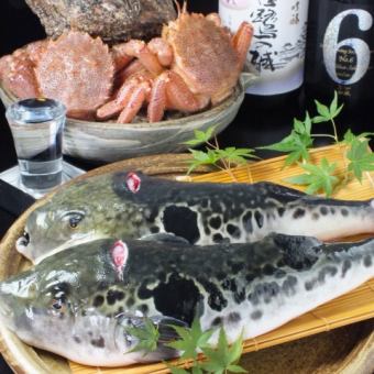 Special land-based tiger pufferfish course 15,400 yen (tax included) 5 dishes / all-you-can-drink additional 120 minutes for 2,750 yen (tax included)