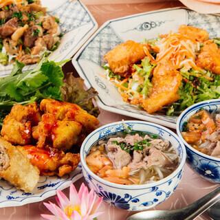 【2名様~OK】お料理7品と食後のベトナムコーヒー or 蓮茶付き 『魅惑のベトナムコースコース』