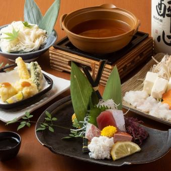 July/August only: "Hamo Sukiyaki Course" 3,800 yen (tax included)