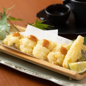 Fried conger eel with plum flavor