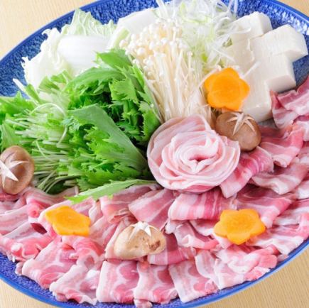 11/12/1月限定スタンダード飲み放題付『豚しゃぶコース』6000円⇒クーポン利用5500円(税込)