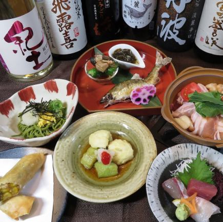 5/6月限定プレミアム飲み放題付き『青葉会席』6000円⇒クーポン利用5500円(税込)