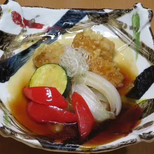 鱧の黒酢あんかけ