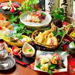 【高槻店限定】“轻松午餐怀石料理”8道菜套餐 / 非常适合商务会议、晚餐、女生聚会、情侣和家庭聚餐。3,000日元（含税）