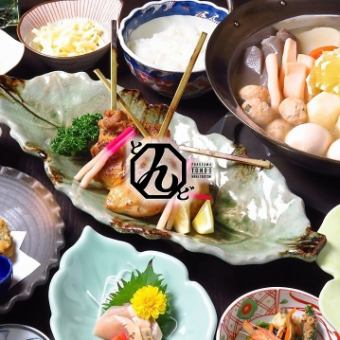 Enjoy Tondo-yaki and seasonal flavors to your heart's content...Tondo welcome and farewell party Kaiseki course 4,000 yen
