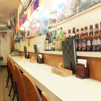 Counter seats seven seats fully equipped.Regardless of gender, please do not hesitate to come from one person ☆