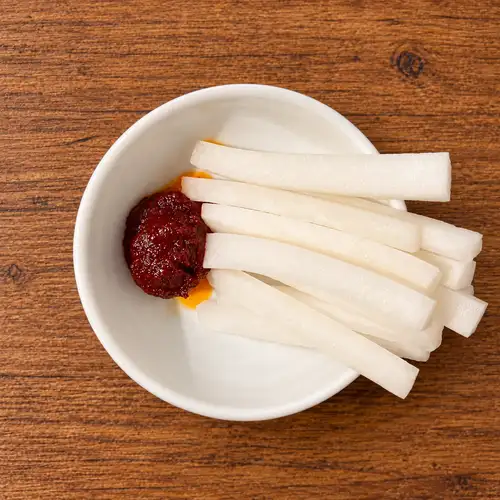 Spicy miso radish sticks