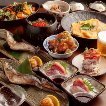 【2H飲み放題付】名物！大トロいわし焼きと土鍋鯛めしを堪能◆贅沢炉端コース 全8品6600円(税込)