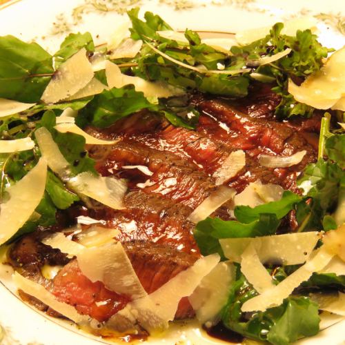 Popular meat dish [beef tagliata]